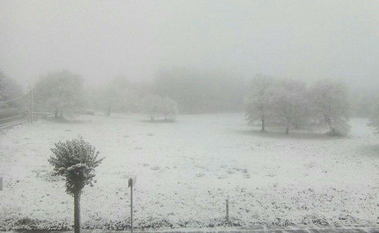 Palas de Rei, cuberta de neve 