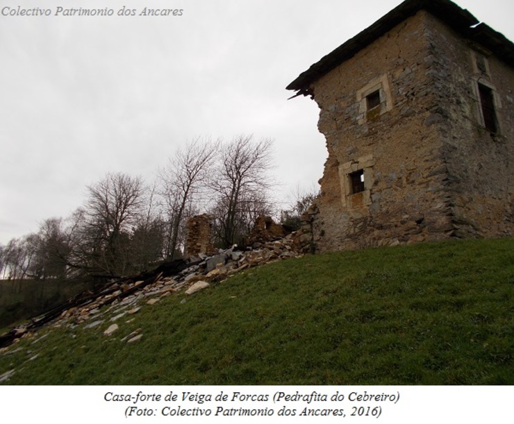 Derrube da casa forte de Veiga de Forcas, en Pedrafita do Cebreiro 