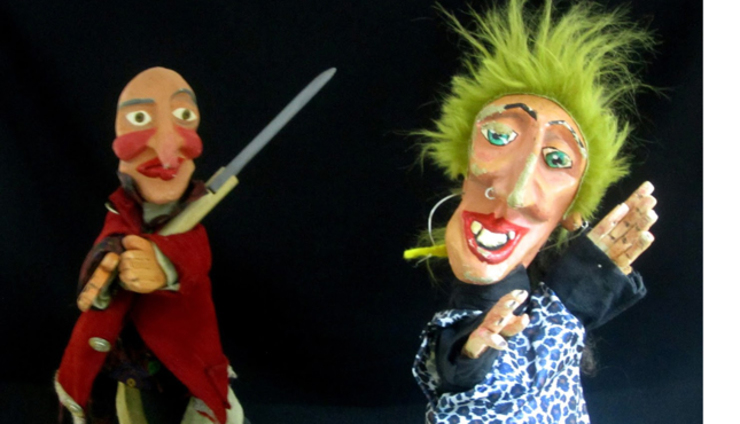 Personaxes da obra La bruja y Don Cristobal, de Títeres desde Abajo