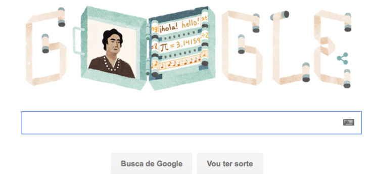 Doodle dedicado á mestra e inventora galega Angela Ruiz Robles.
