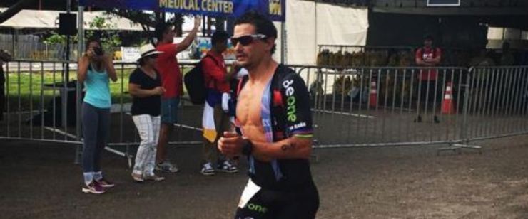 Iván Raña, no medio Ironman de Palmas, onde foi quinto. 