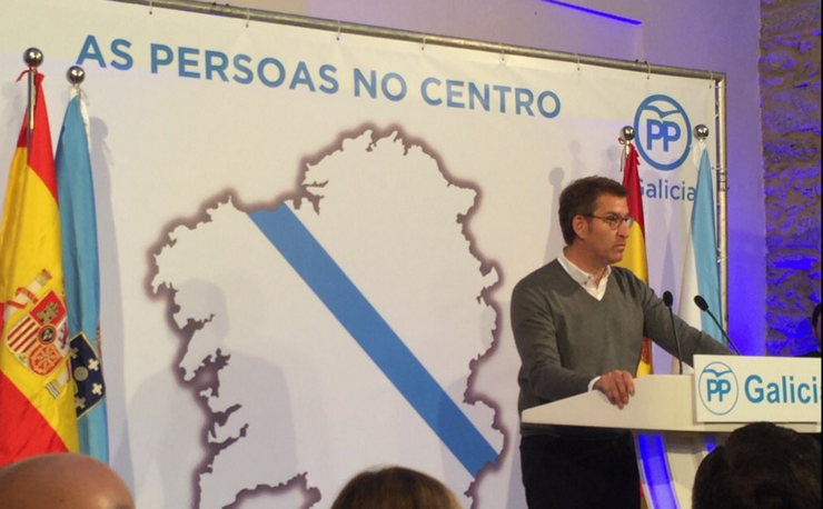 Feijóo no Comité de Dirección do PP no que anunciou que repetirá como candidato á Xunta 