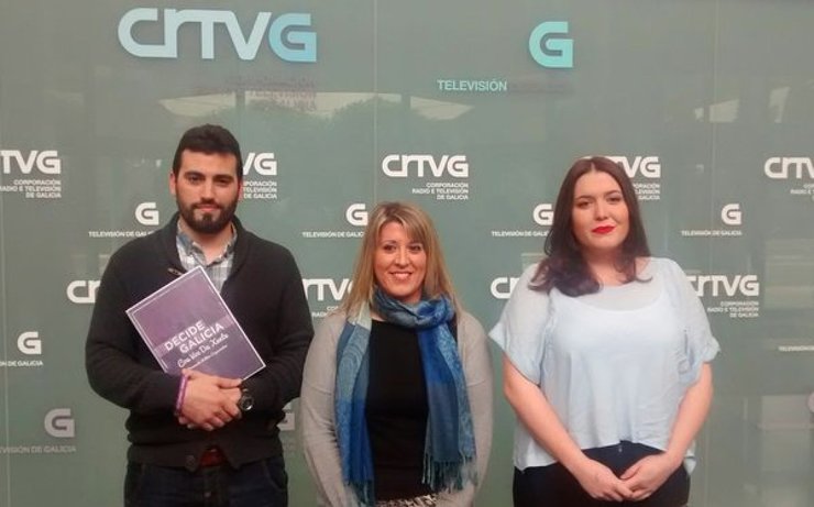 Breogán Riobóo, Ángela Martínez e Carmen Santos compiten por liderar Podemos en Galicia / CRTVG