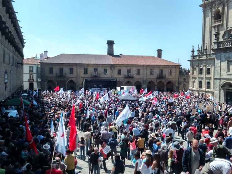 Manifestación de Queremos Galego un 17 de maio en Compostela / EP