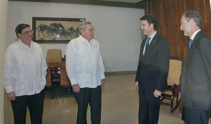 Raul Castro recibe a Nuñez Feijóo