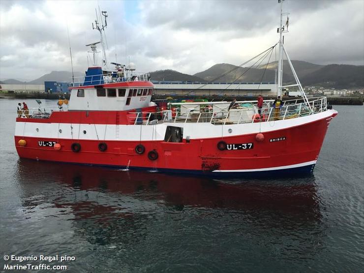 O 'Brisca, barco de bandeira británica do armador lugués Eugenio Regal Pino, propietario de Eugenio Regal Pino, propietario de Brisca Fisheries Limited.