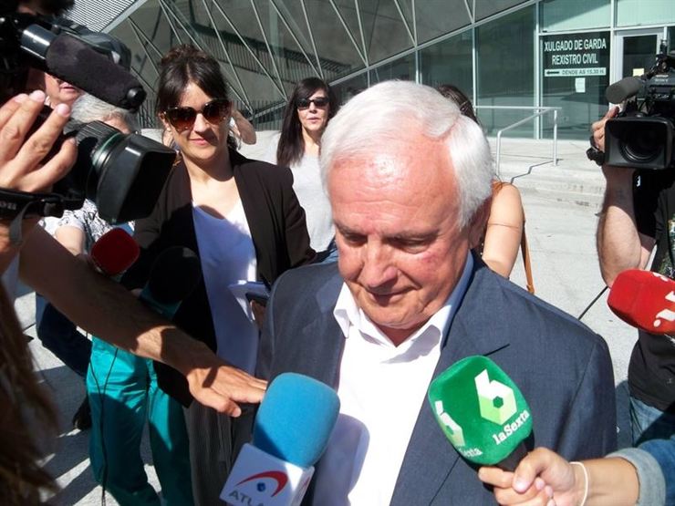 José Luis Baltar á saída dos xulgados en Ourense / EP