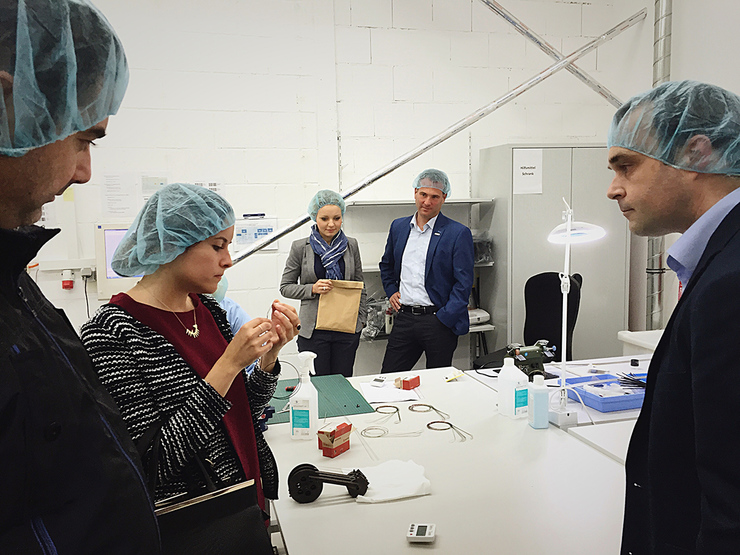 Olga Belenda, da Universidade de Vigo, realizando prácticas nunha empresa alemá 