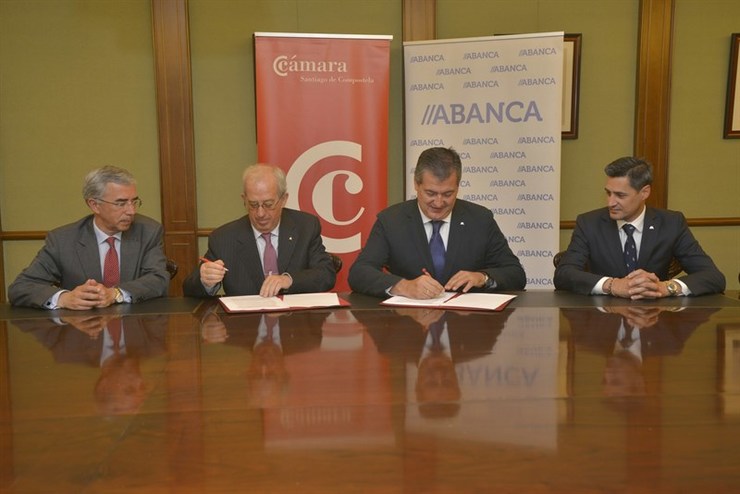 Acordo entre Abanca e a Cámara de Comercio de Santiago de Compostela / Cámara de Comercio de Santiago.