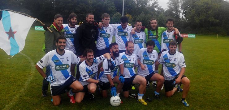 A Selección Galega de fútbol gaélico, nos GAA World Games en Dublín. 