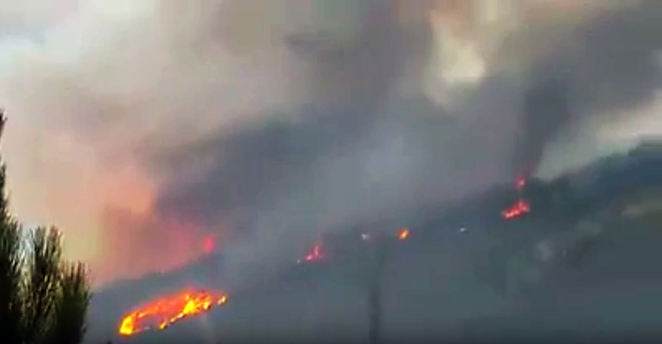 Varios focos de lume en Arbo / Lito Arbo.
