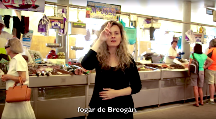 Himno galego en lingua de signos 