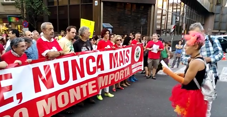 Unha protesta do Comité en Defensa do Monte Galego en Ourense