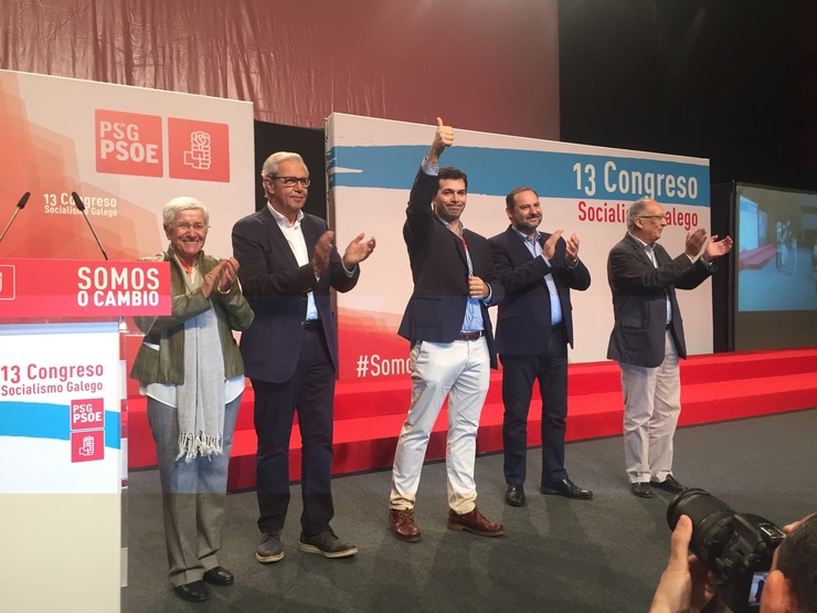 Gonzalo Caballero, Touriño y Laxe en el congreso del PSdeG