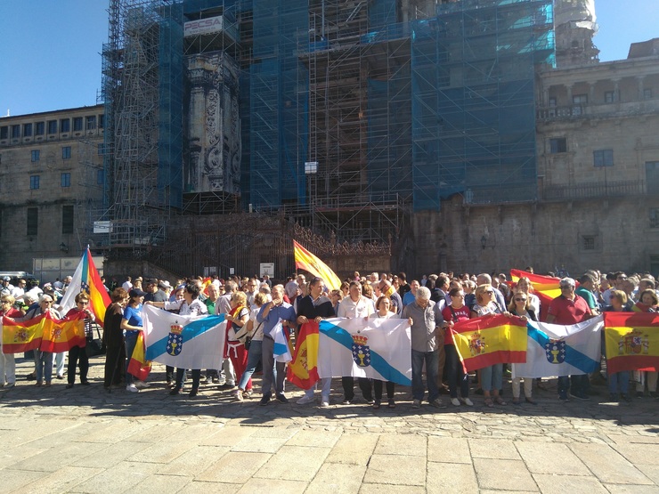 Concentración no Obradoiro a favor da unidade de España 