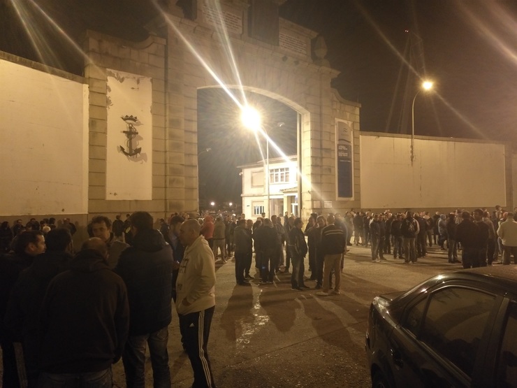 Paro de auxiliares de Navantia na Ría de Ferrol. 