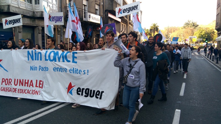 Protesta de Erguer en Compostela / Europa Press
