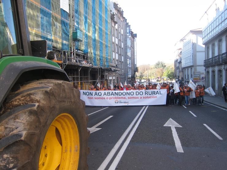 Manifestación de Unións Agrarias en Santiago