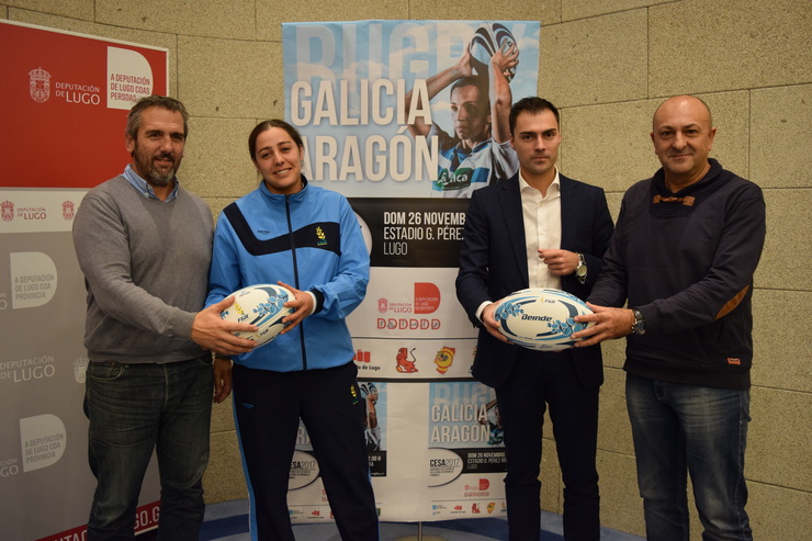 Presentación do partido de rugby feminino entre Galicia e Aragón / Deputación de Lugo