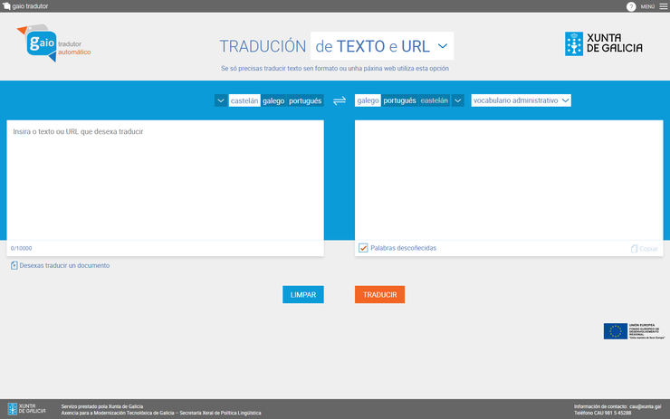 Servizo de tradución Gaio.