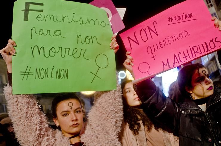 Manifestación en Vigo contra a violencia machista / Miguel Núñez.