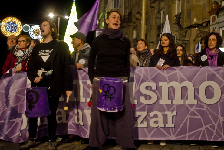 Manifestación en Vigo contra a violencia machista 