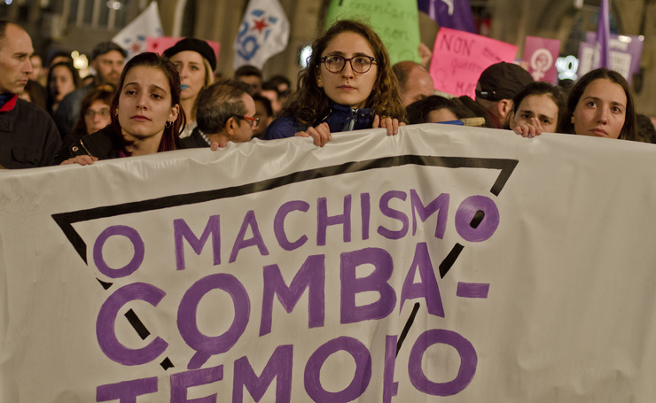 Mobilización contra a violencia machista, en Vigo / Miguel Núñez.