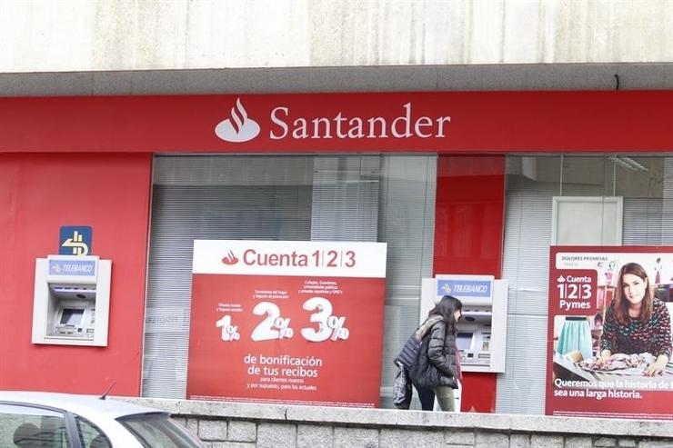 Unha oficina do banco Santander 