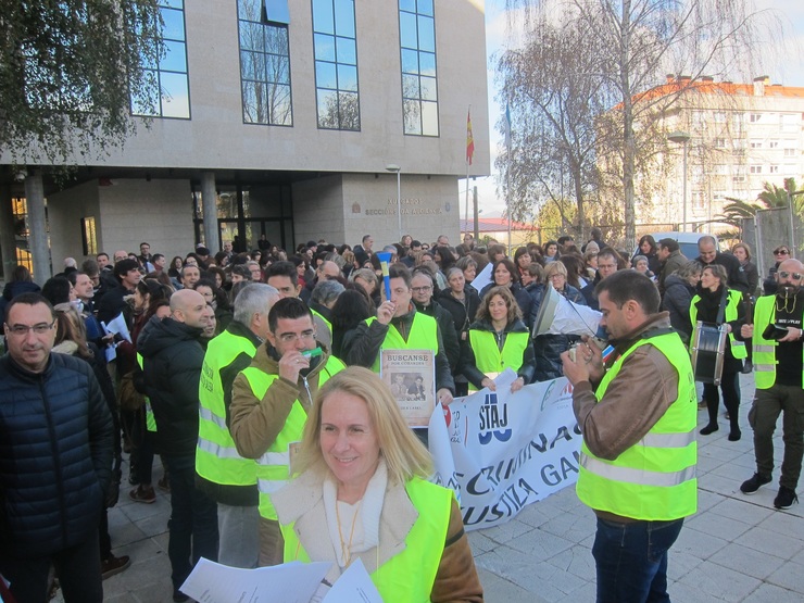Protestas de traballadores da xustiza en Galicia 