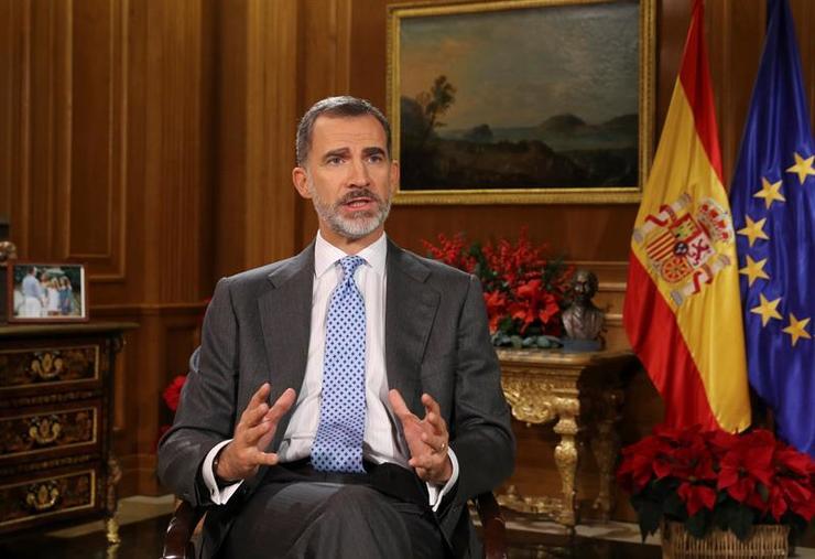 Felipe VI, no discurso de Nadal. Discurso de Nadal de Felipe VI.