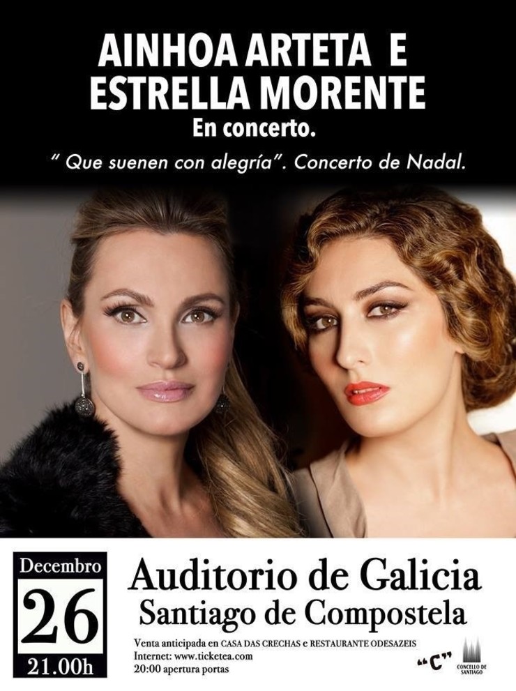 Cancelado o concerto de Ainhoa Arteta e Estrella Morente 