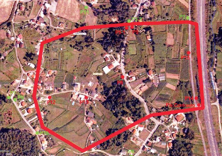 Zonas do Porriño onde se detectou lindano / xunta.gal