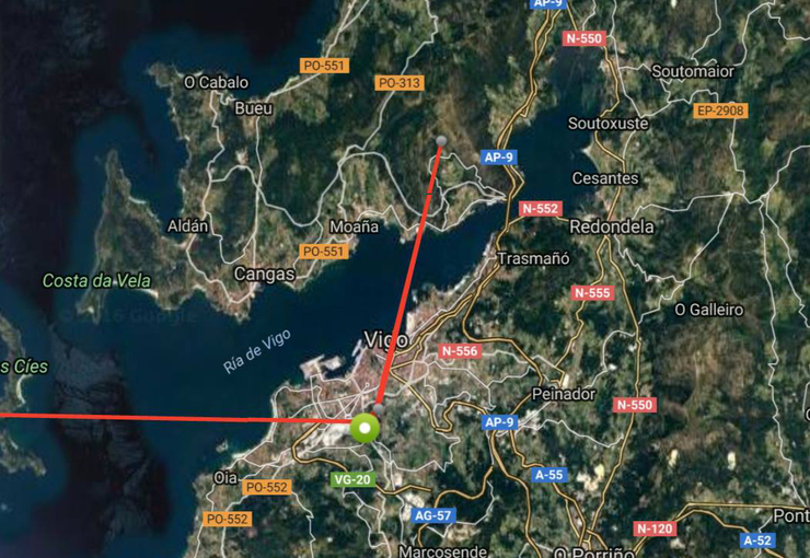Os datos de GPS sinalan que a quenlla 'Machaca' foi trasladada primeiro a Vigo e despois até o Morrazo, onde se lle perde a pista o 28 de decembro de 2016 