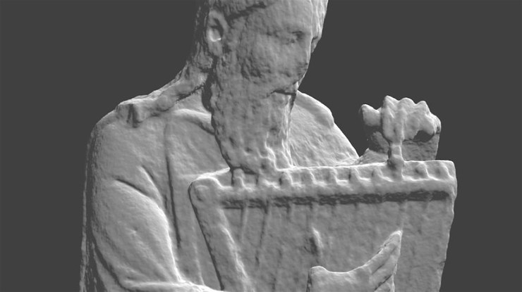 Unha escultura do Mestre Mateo, dixitalizada en 3D 