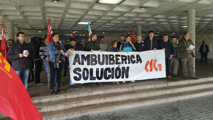 Unha das protestas da CIG contra a precariedade en Ambuibérica