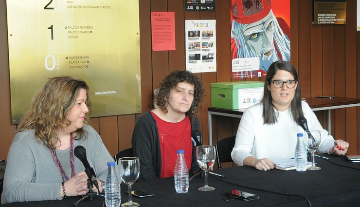 Goretti Sanmartín e Rocío Fraga en rolda de prensa 