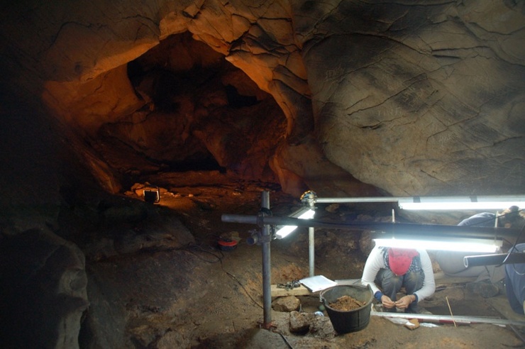 Sala interior de Cova Eirós 