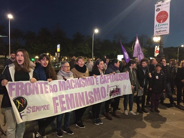 Manifestacion feminista na Coruña