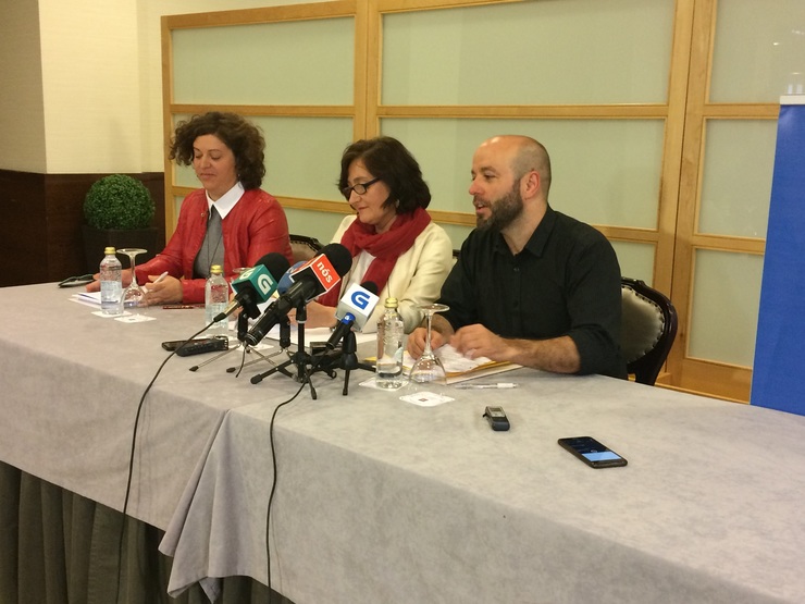 Rueda de prensa de En Marea con Luís Villares. 