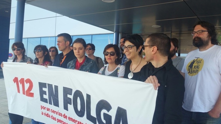 Protesta de traballadores do 112.