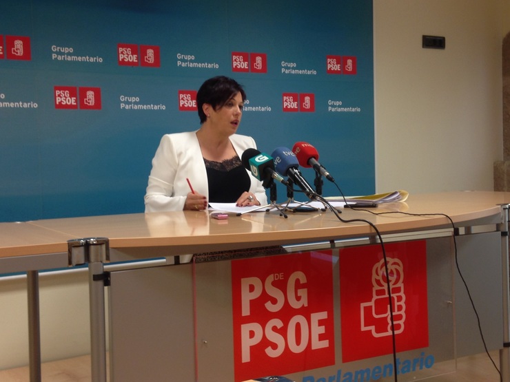 La diputada del PSdeG Begoña Rodríguez Rumbo en rueda de prensa 