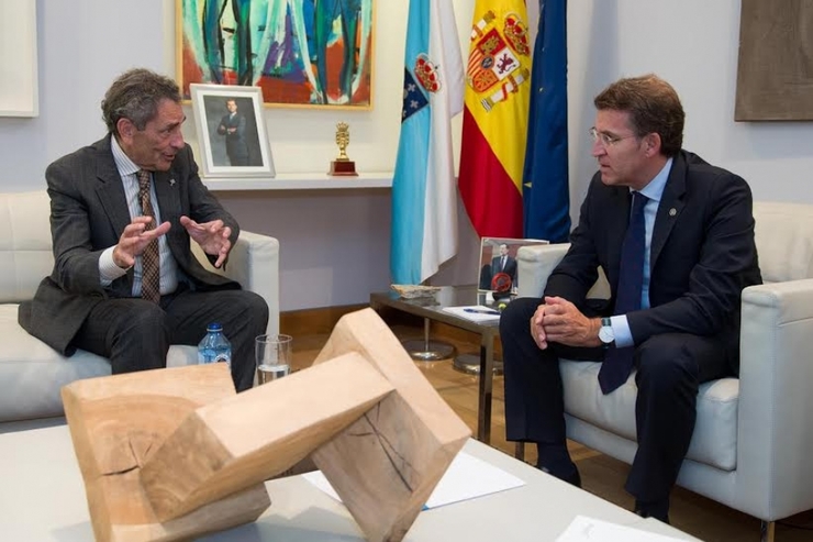 Carlos Mouriño e Alberto Núñez Feijóo nun encontro oficial 