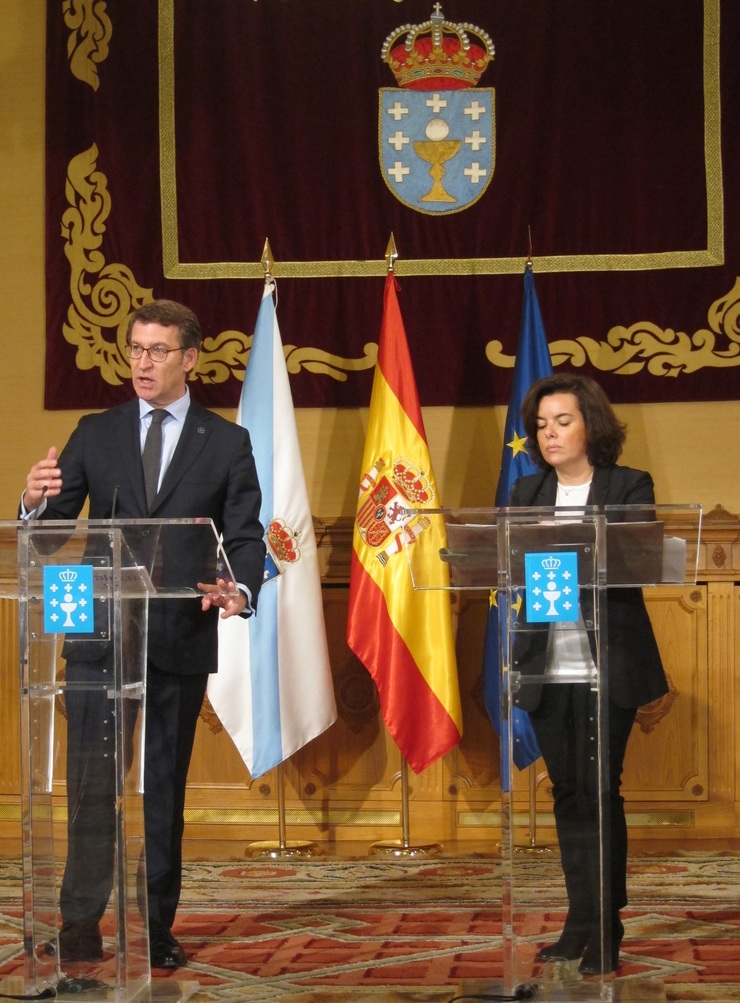 O presidente da Xunta de Galicia e a vicepresidenta de Goberno de España / Europa Press