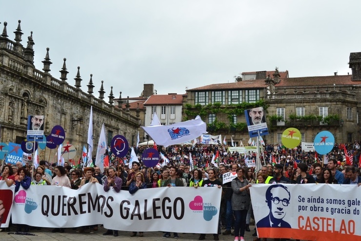 Protesta de Queremos Galego.