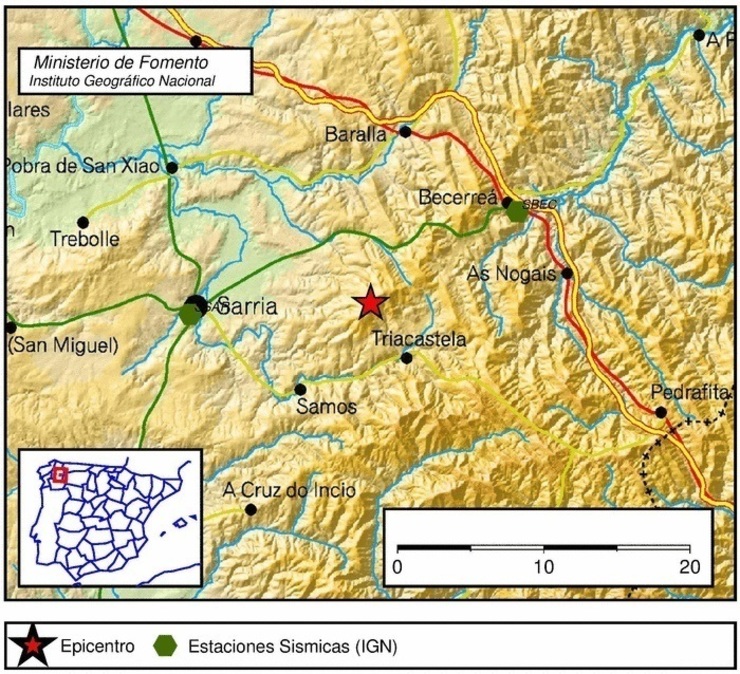 Terremoto en Triacastela (Lugo)