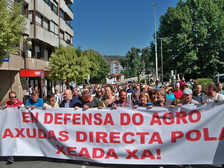 Protesta en Ourense para reclamar axudas polas xeadas