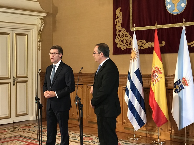 Feijóo reúnese co presidente da Cámara de Deputados de Uruguai 