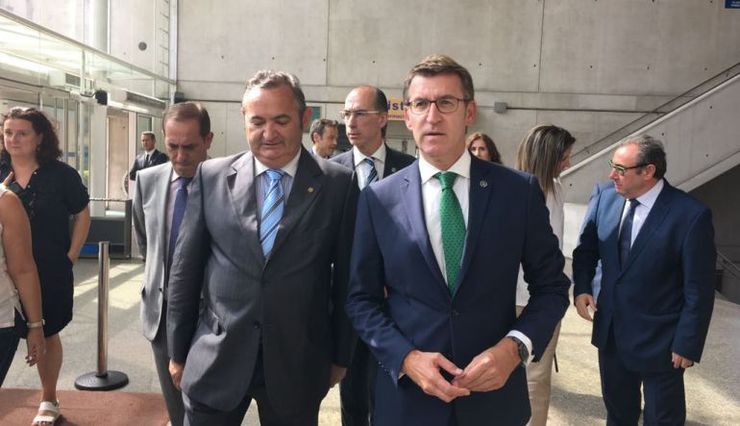 Xosé Manuel Balseiro, representante da Xunta en Lugo, e Alberto Núñez Feijóo 