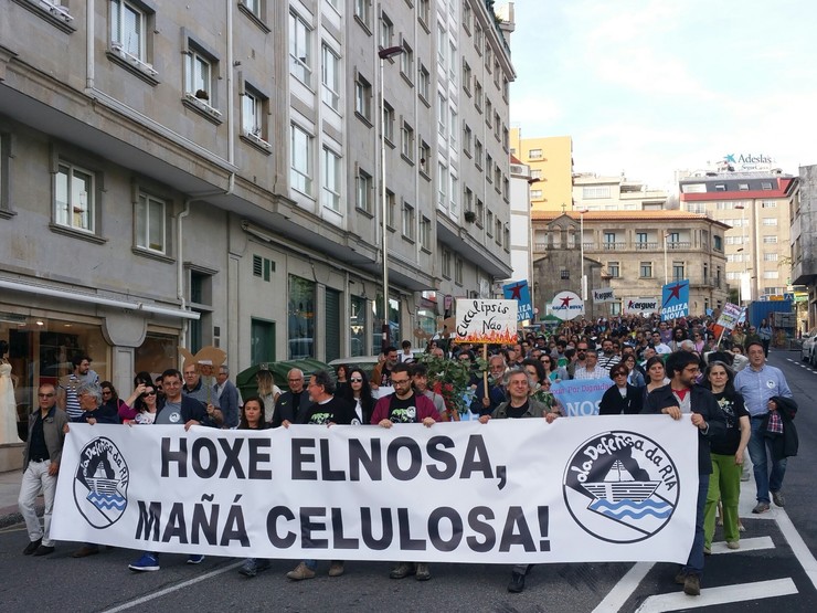 Marcha contra a celulosa en Pontevedra 