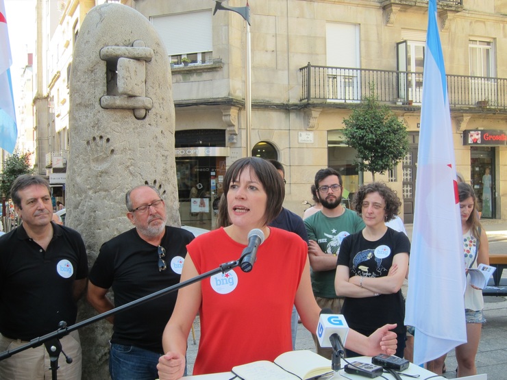 A portavoz nacional do BNG, Ana Pontón, en Vigo. 